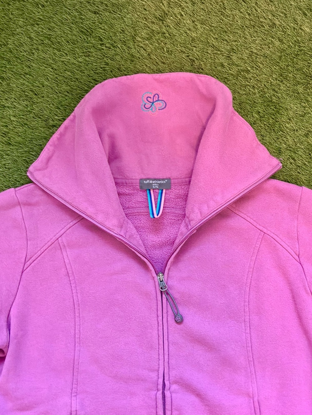 Tuff Athletics Pink Full Zip Fleece Jacket XL - Picture 3 of 4